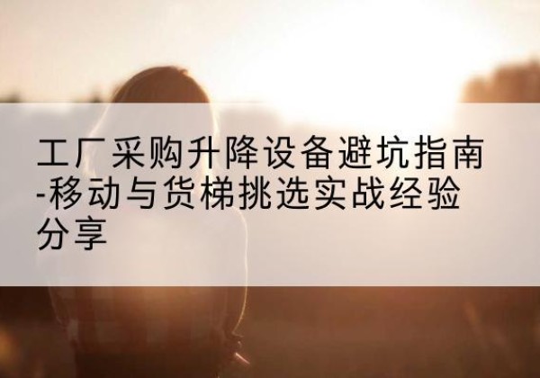 绥化移动式升降机怎么选-工厂采购升降设备避坑指南-移动与货梯挑选实战经验分享
