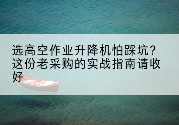 绥化高空作业升降机厂家推荐-选高空作业升降机怕踩坑？这份老采购的实战指南请收好